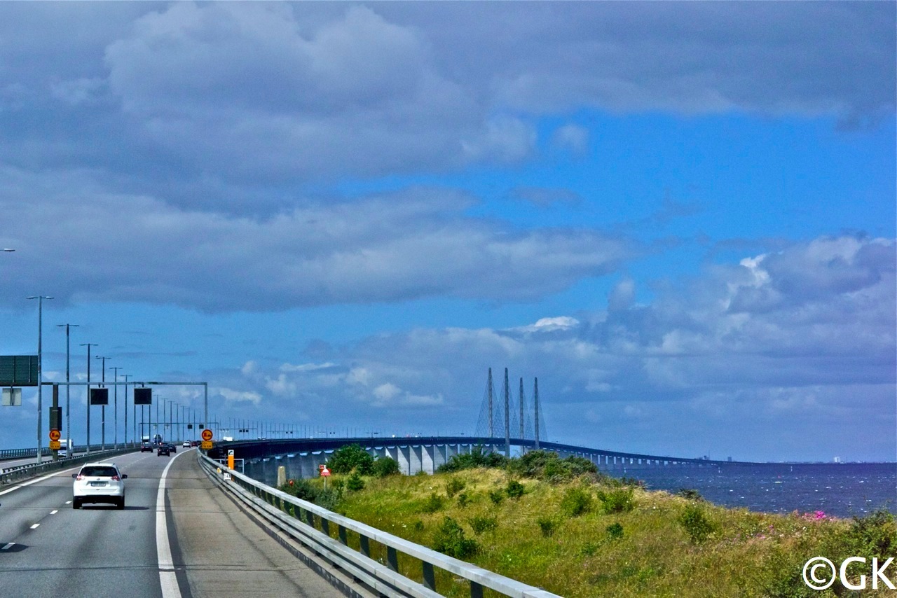 9. August - Sturmtief ELLA bläst uns über die Öresundbrücke zurück nach Dänemark.