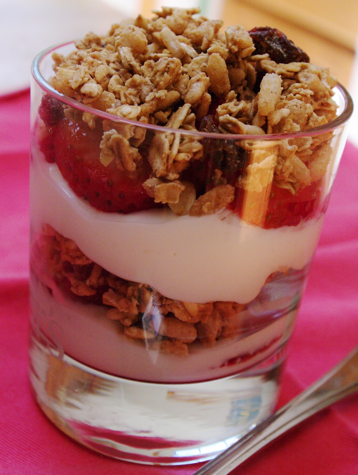 Tuesday's Tasty Treat Yogurt, Fruit, and Granola Parfait Pieces of a Mom