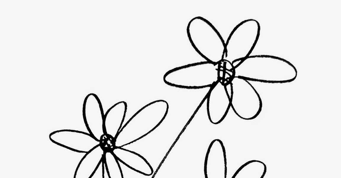 Mewarnai Bunga Mudah Sederhana Contoh Gambar Mewarnai