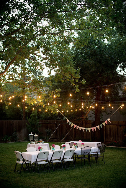 backyard party lighting