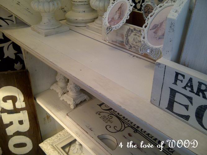4 the love of wood SOLID WOOD SHELF MAKEOVER from orange to white