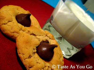 Chunky Peanut Butter Cookies and Milk - Photo by Michelle Judd of Taste As You Go