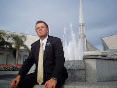 Nathan in front of Argentina Temple