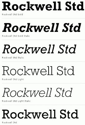 rockwell tipografia uso