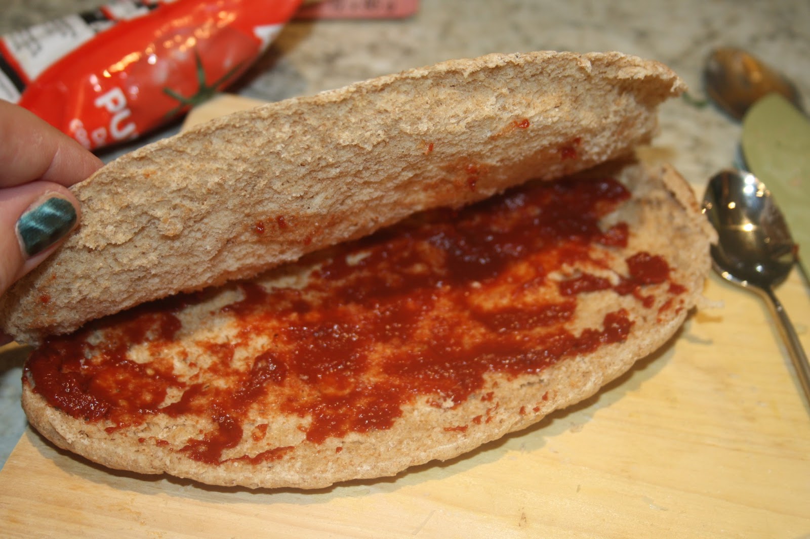 Caroline Makes.... Pitta Pizzas Toaster Pocket