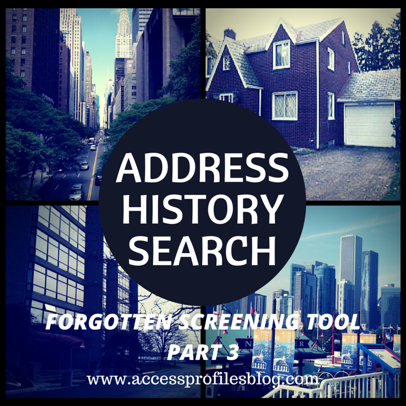 Access Profiles, Inc. Address History Search A Screening