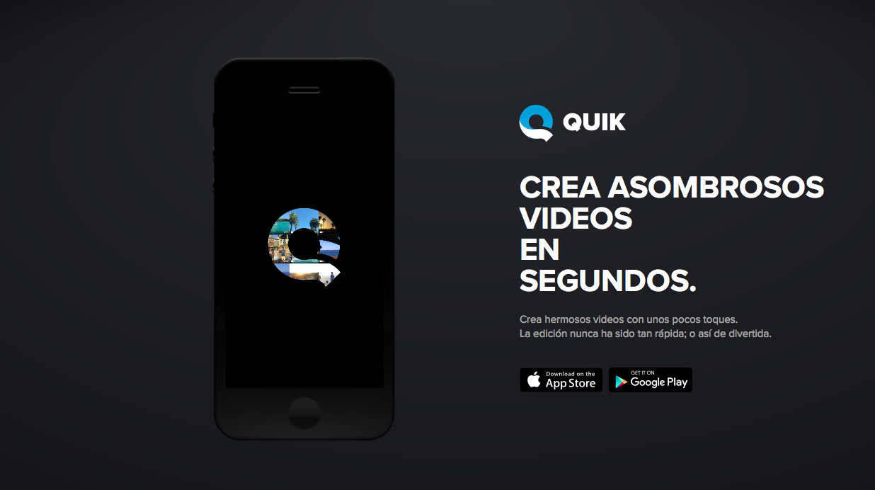 Inspírate con Quik, la aplicación para crear increíbles contenidos multimedia