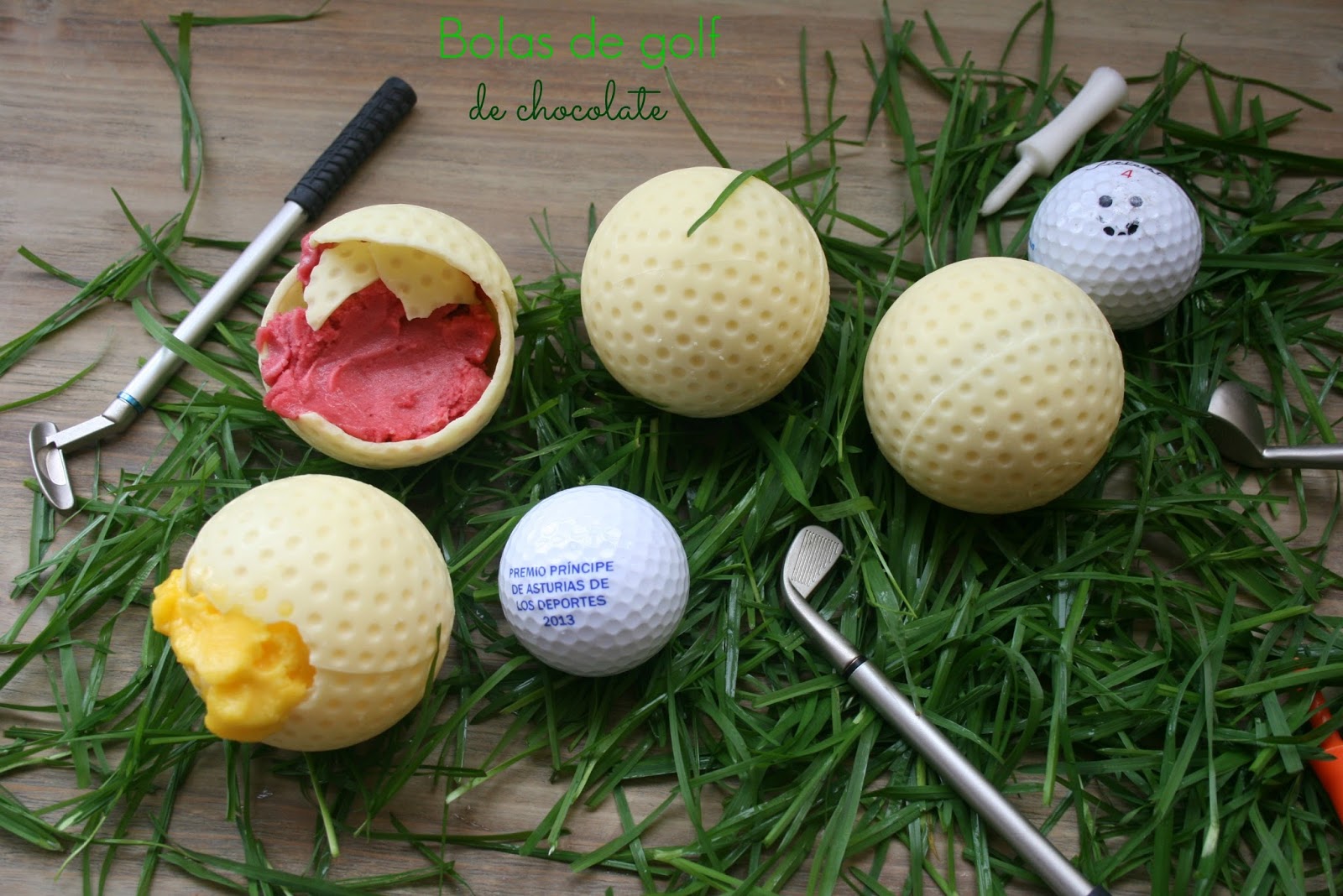 BOLAS DE GOLF DE CHOCOLATE RELLENAS DE SORBETE El Ágora de Ángeles