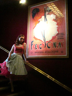 Moulin Rouge Cancan dancer petticoat mint and red poster