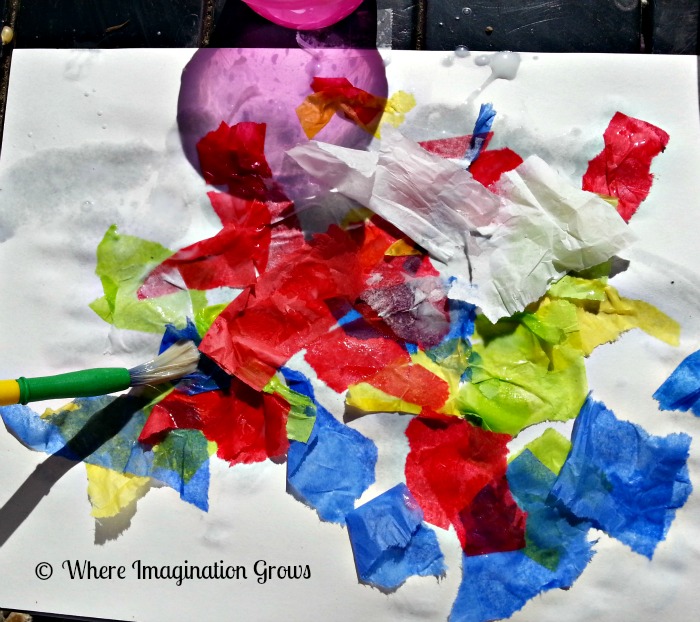 Tissue Paper Collages Where Imagination Grows