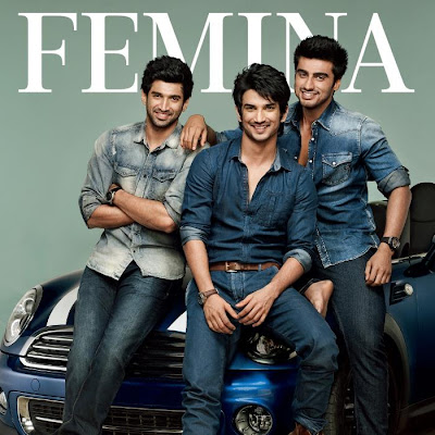 Aditya Roy Kapur,Sushant & Arjun Kapoor on the cover page of upcoming Femina Issue