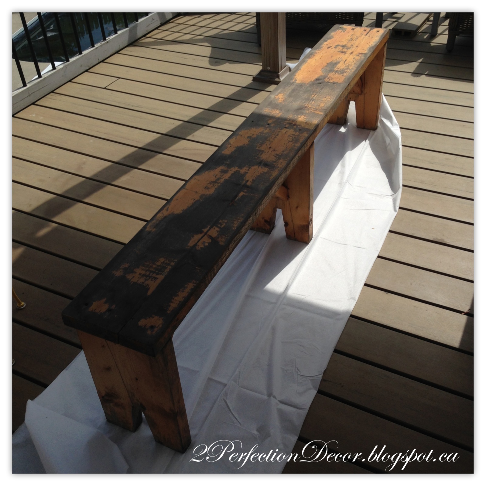 2Perfection Decor Outdoor Harvest Table Makeover