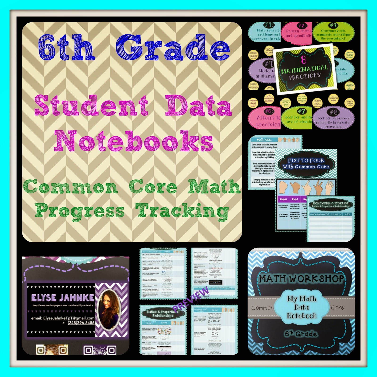 Teaching With Heart and Soul 6th GRADE STUDENT DATA NOTEBOOKS!!!