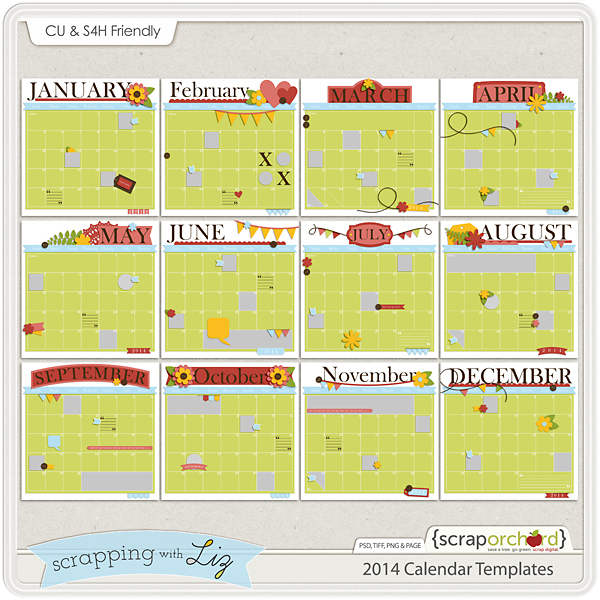 custom calendar templates