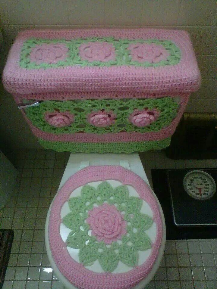 Imagenes, fantasia y color: IDEAS EN JUEGOS DE BAÑO EN CROCHET