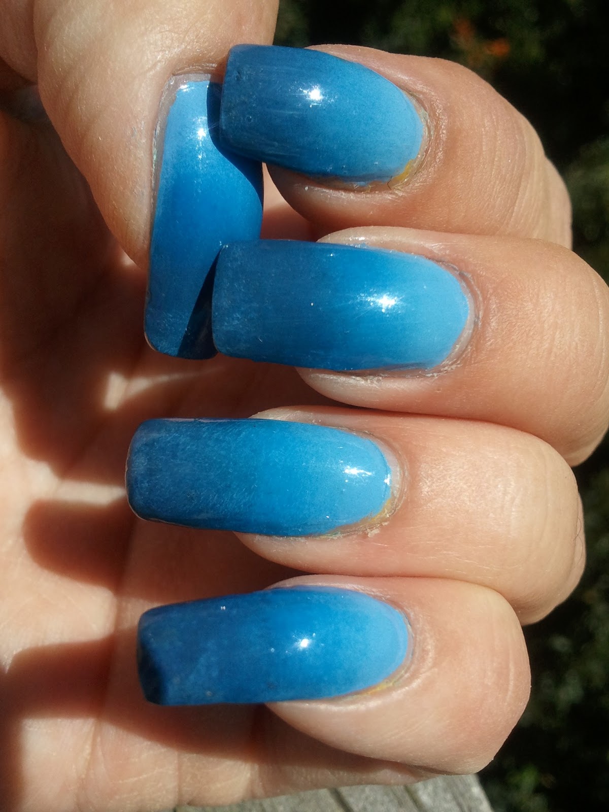 Glittery Fingers & Sparkling Toes Blue Gradient for Autism Awareness