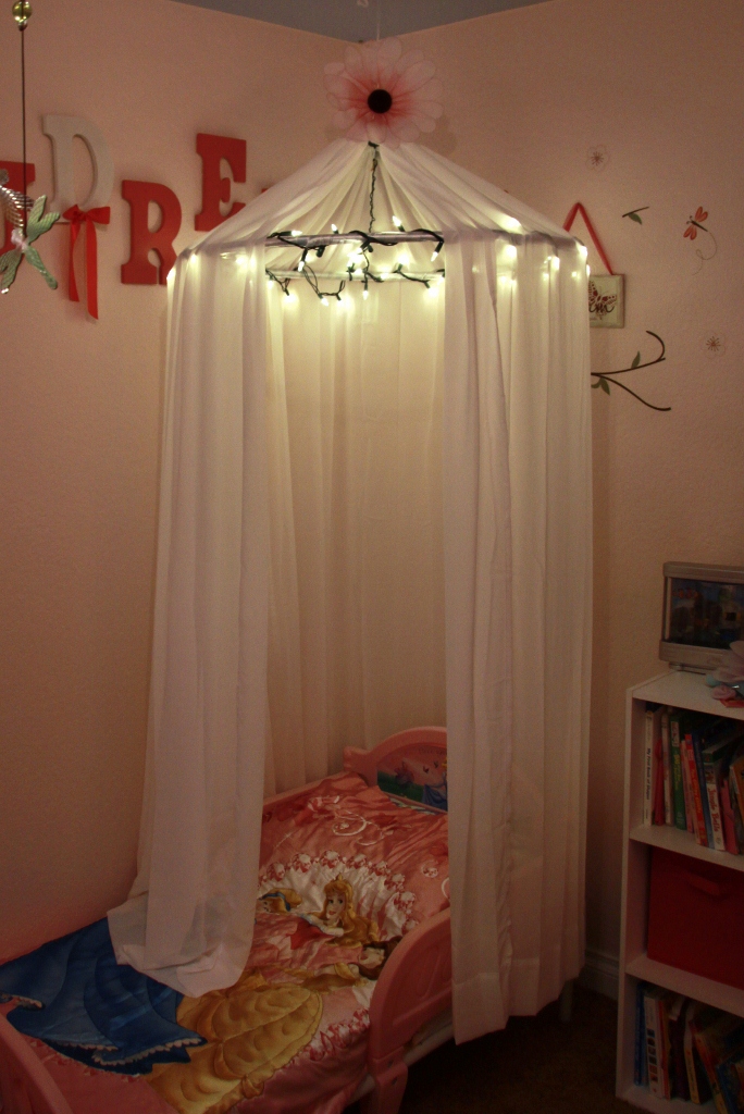 Adventures In Pinteresting Little Girls Bed Canopy With Lights