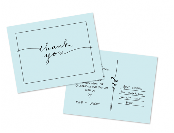 wedding thank you card templates free