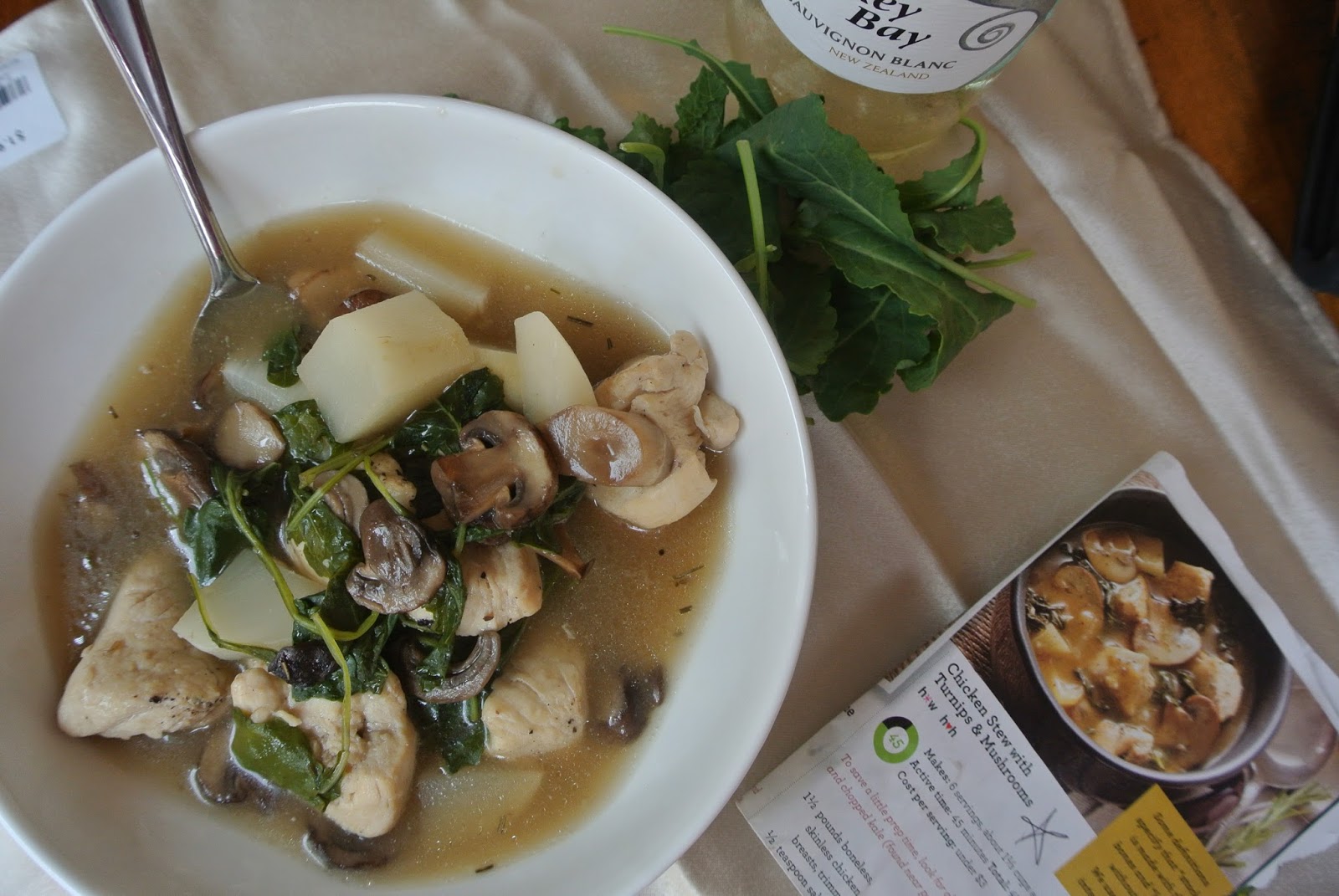 Chicken Stew with Turnips and Mushroom