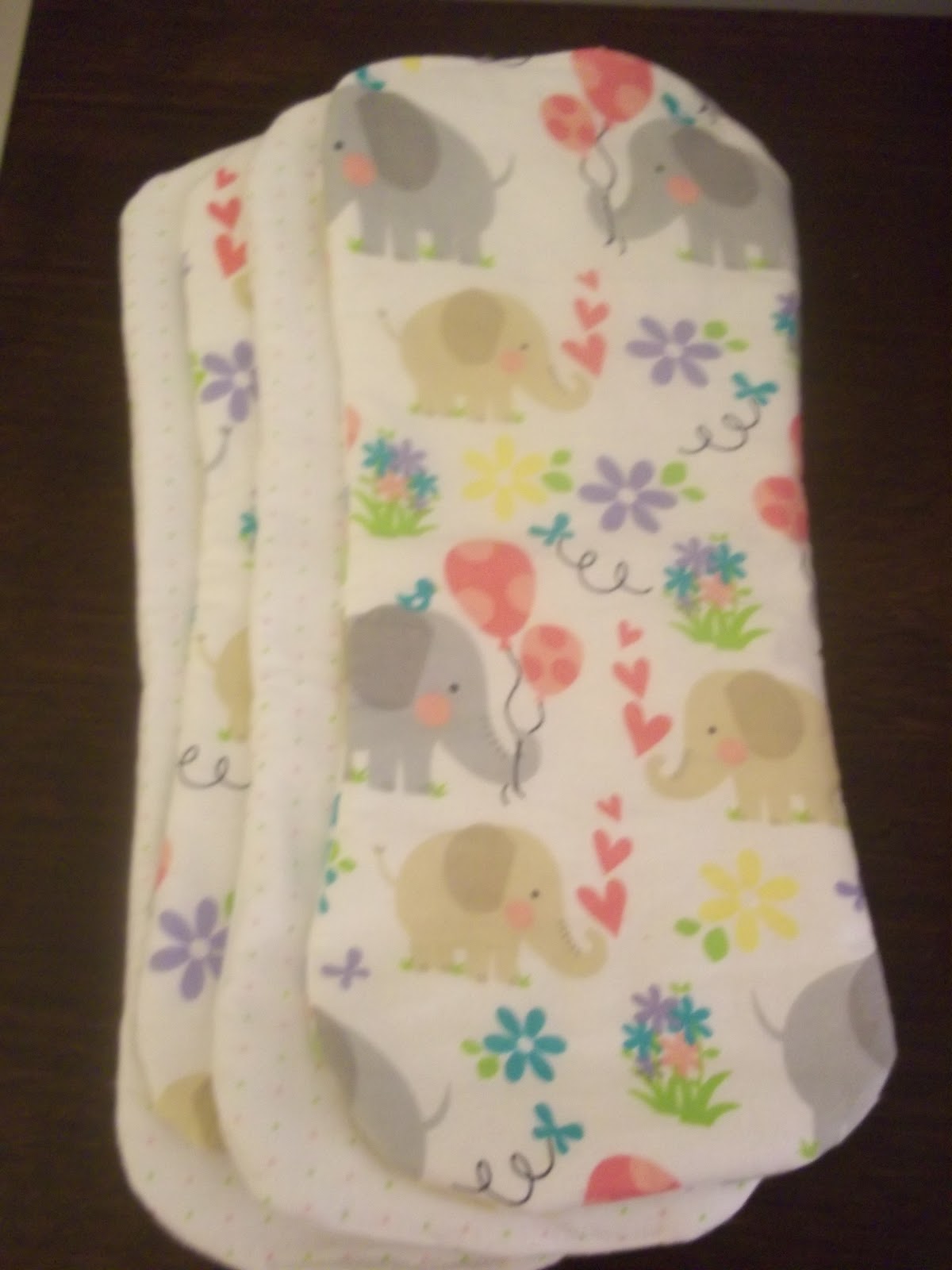 The Lovely O.T. Oh Baby! Flannel Burp Cloths Tutorial