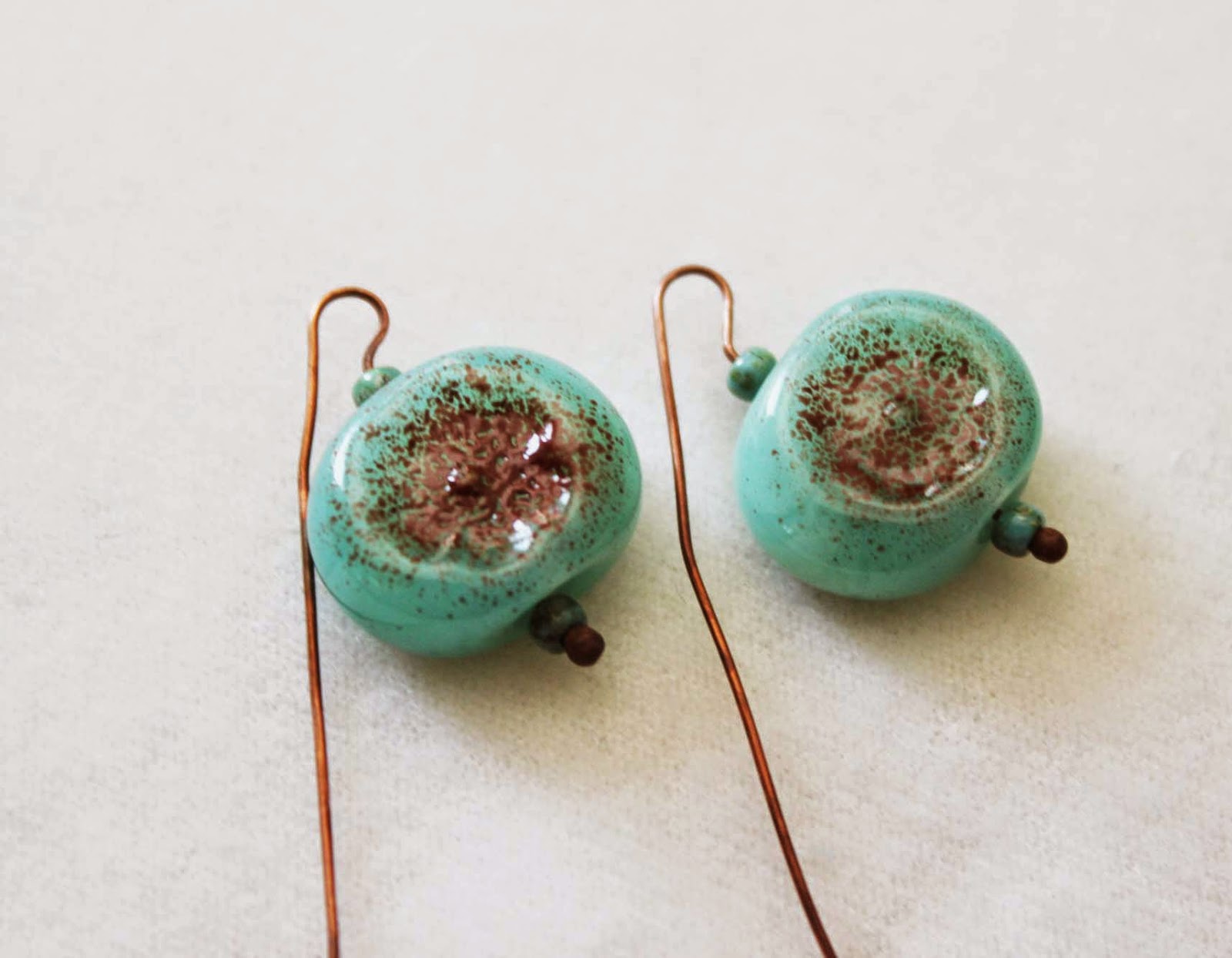 Art Bead Scene Blog Tutorial Tuesday Copper Disc Earrings by Ema Kilroy