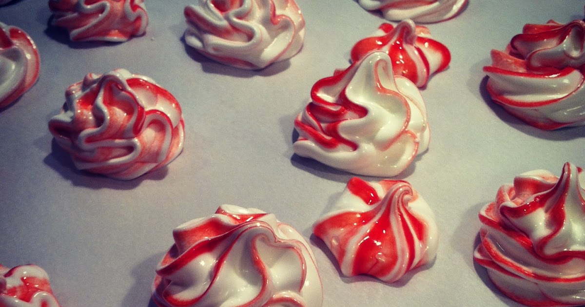 Dearie candy cane meringues + recipe