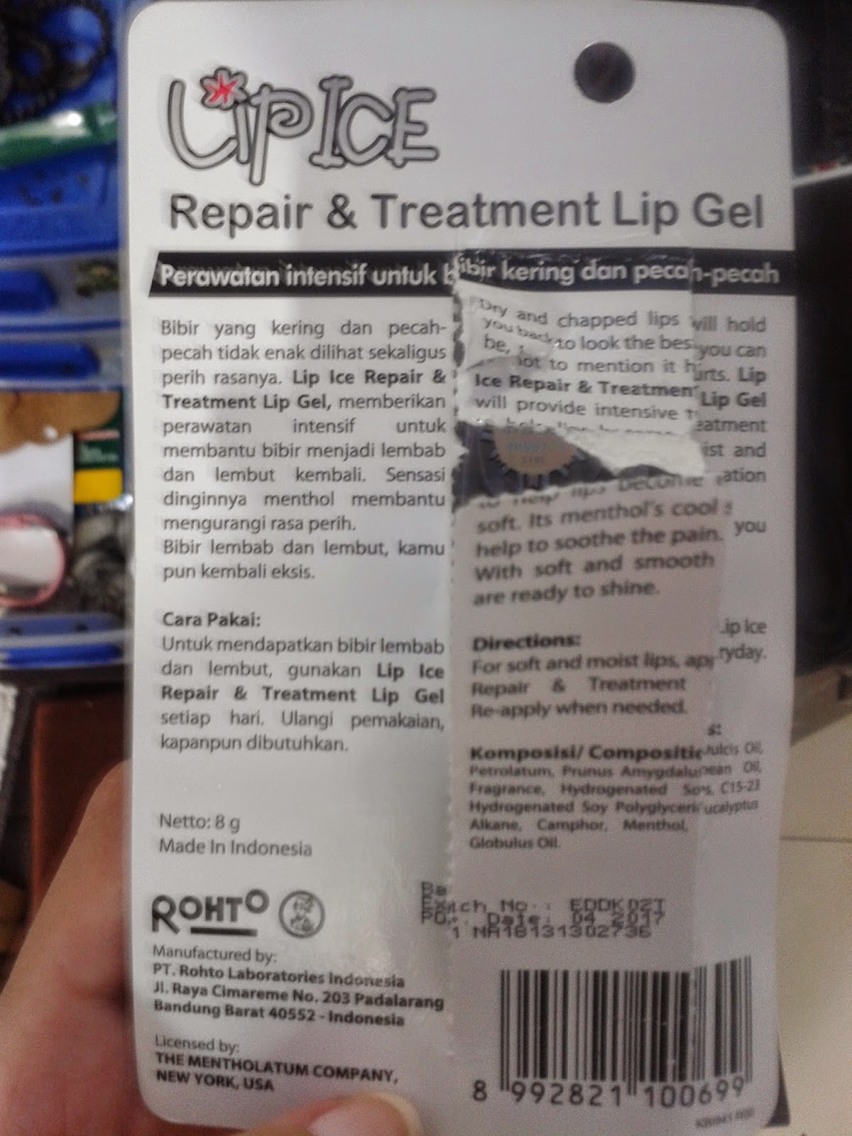 Curhatan si Unidentified Novelist [Review] LIP ICE repair and