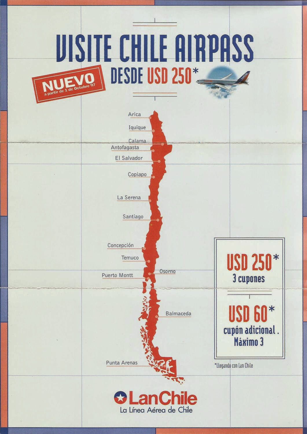 Airline memorabilia Lan Chile (1997)