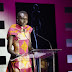SUPERMODEL ALEK WEK LOOKING STUNNING IN DAVID TLALE AFRICAN PRINT GOWN @ AFRICA FASHION AWARDS