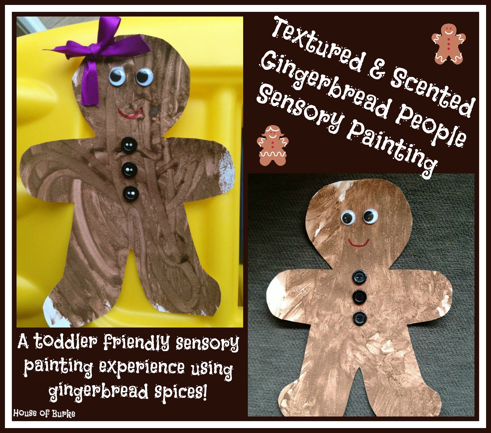 House of Burke Textured & Scented Gingerbread People Sensory Painting
