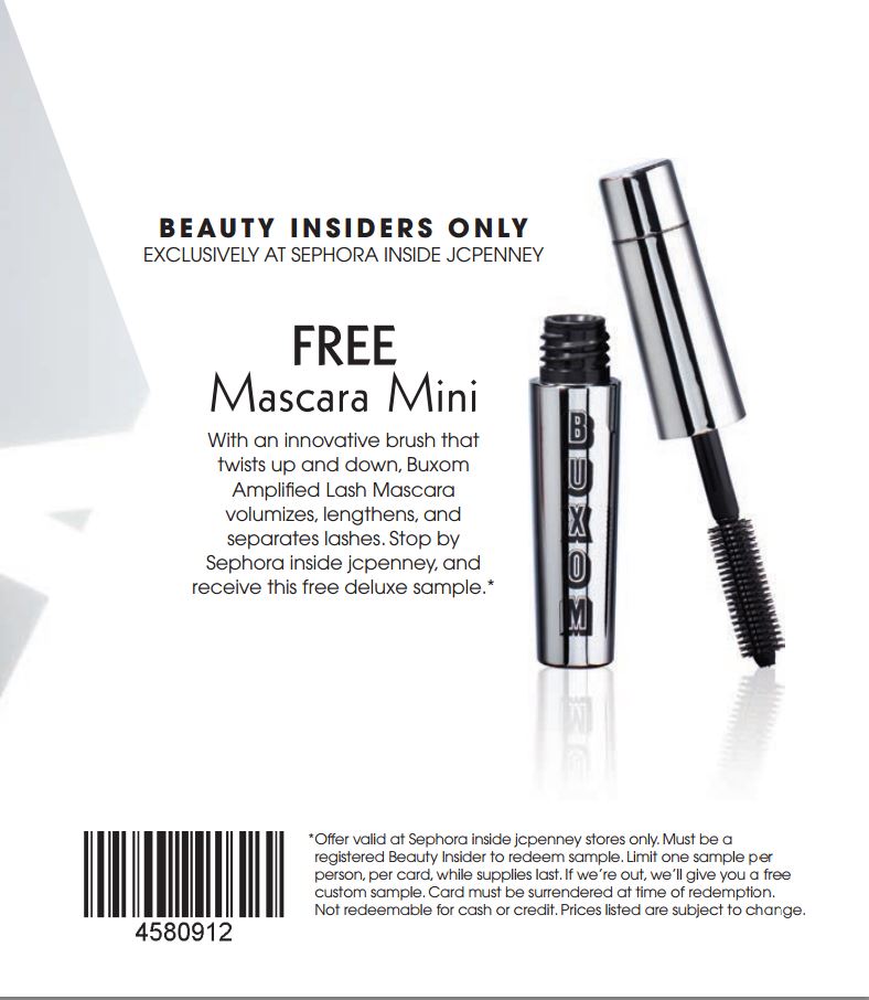 Bluntly Reviewed FREE Deluxe Sample Buxom Mascara at Sephora Inside
