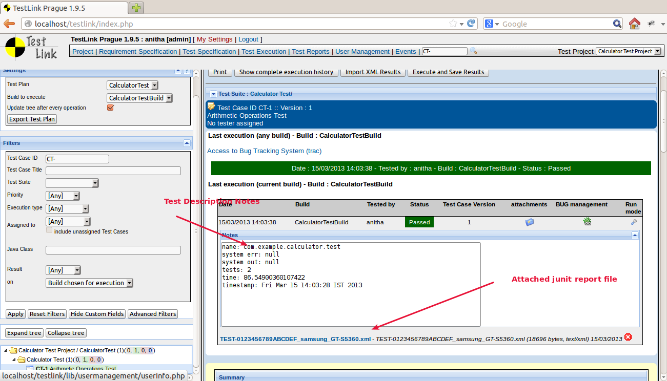 Testlink Testlink