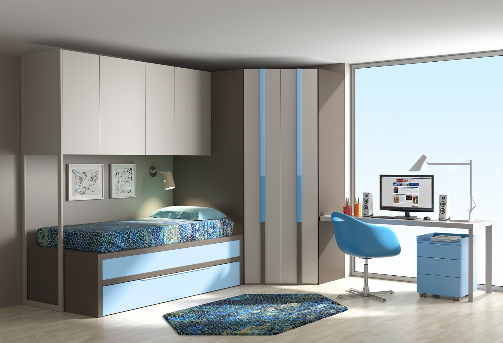 DORMITORIO JUVENIL 783-02 | MUEBLES COMO IMAGINAS