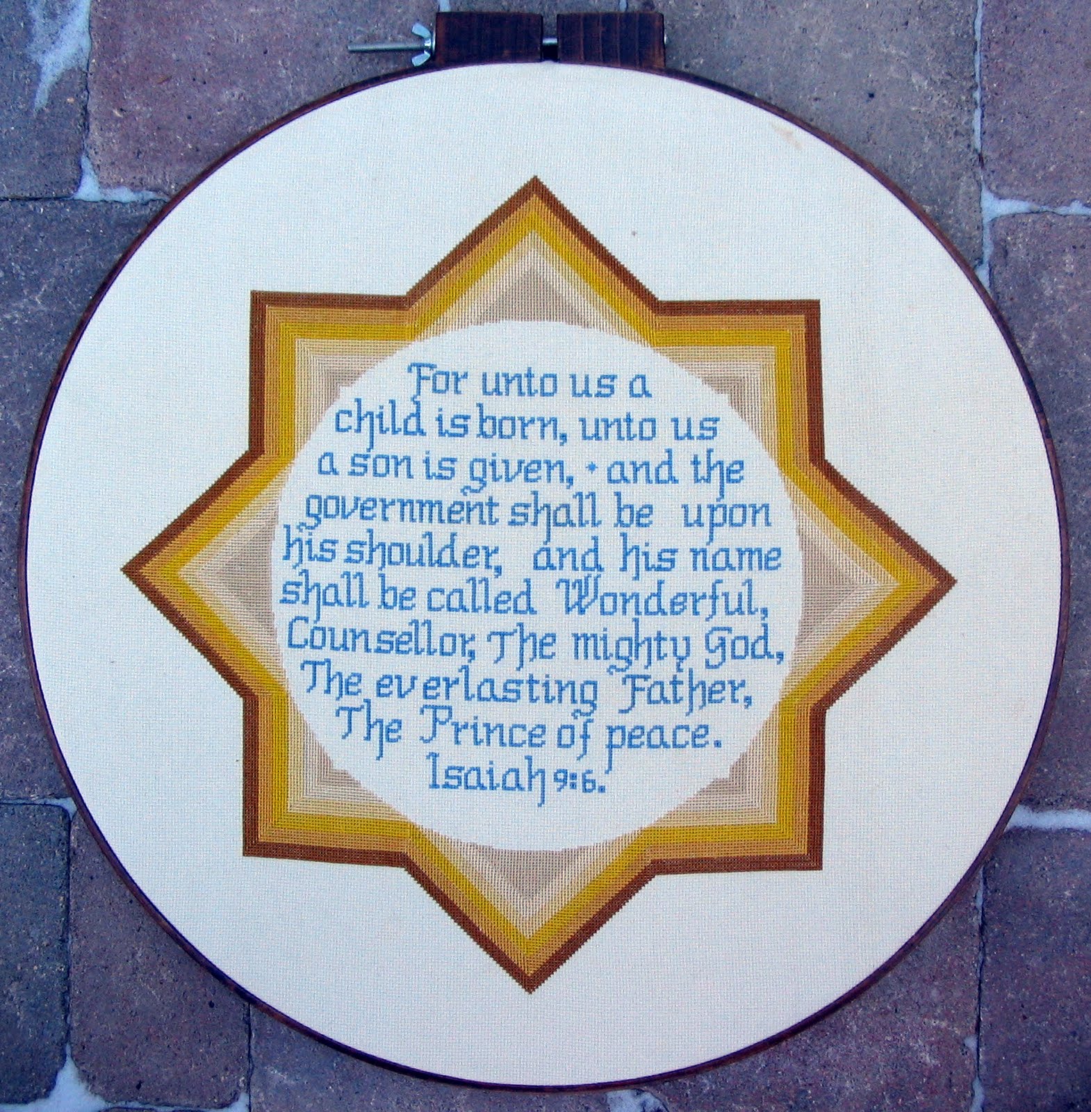 Living with cross stitch room to study