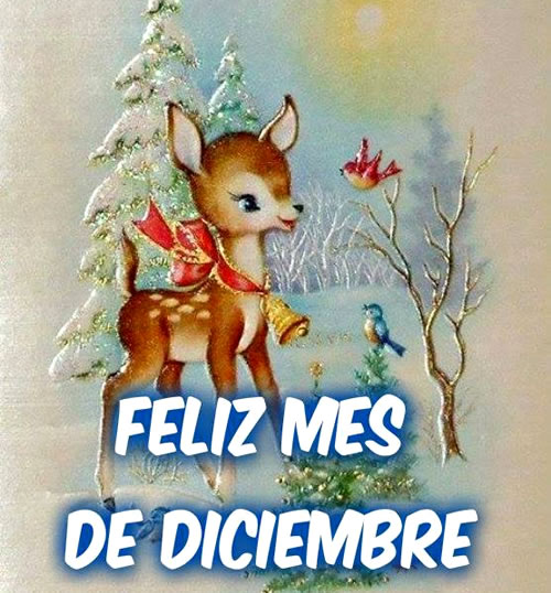 Feliz Mes de Diciembre ciervo - Imagenes y Carteles