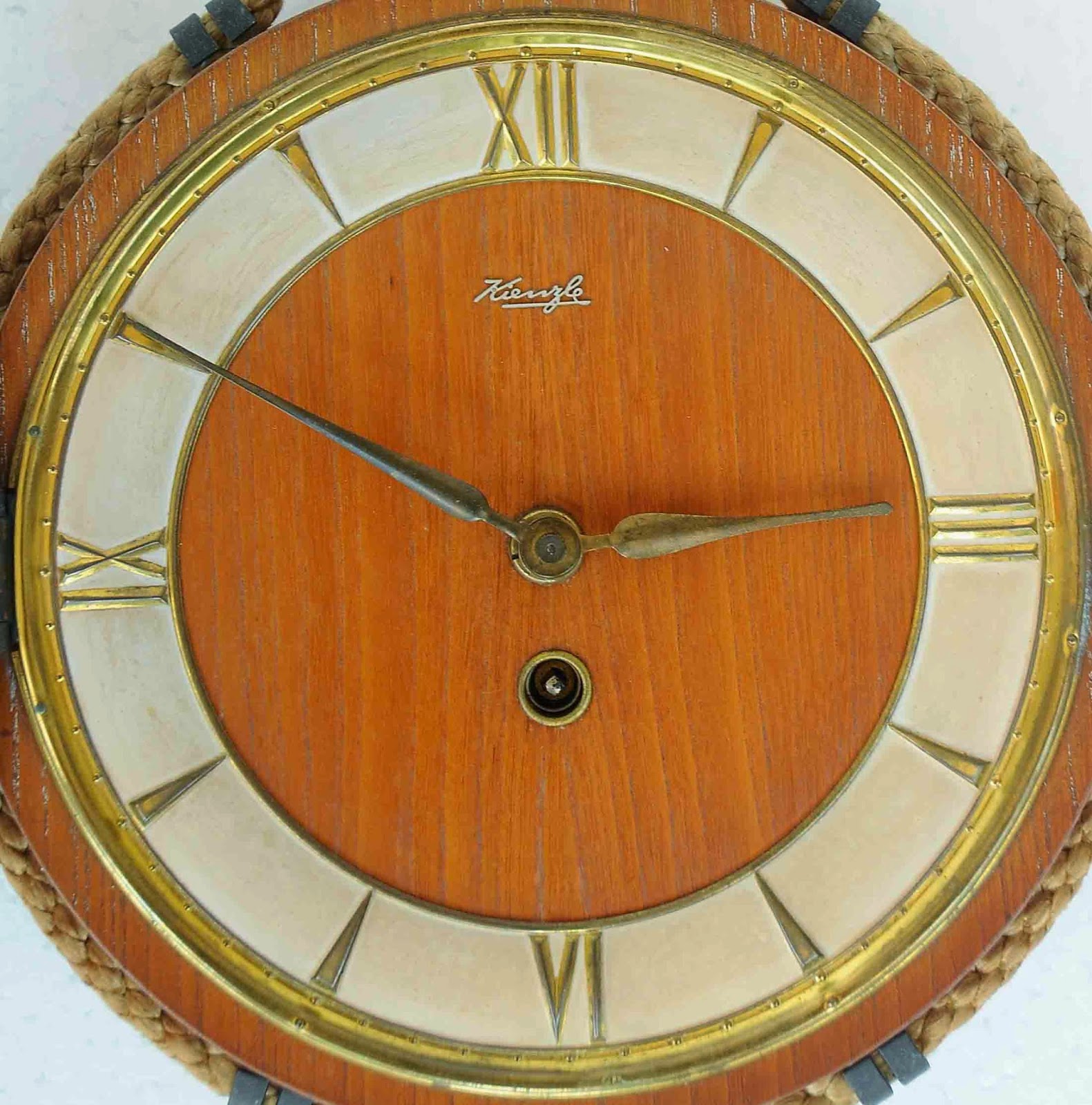 Old Vintage Gallery Kienzle Art Deco Wall Clock Germany Circa 1940
