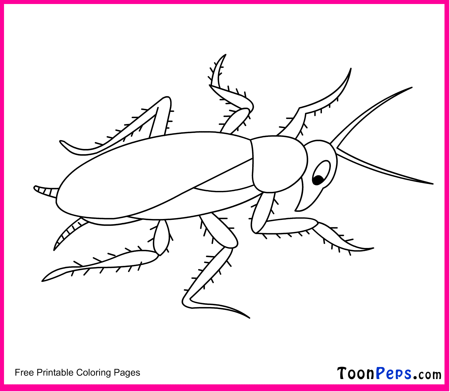 Cockroach Coloring Pages - Kidsuki