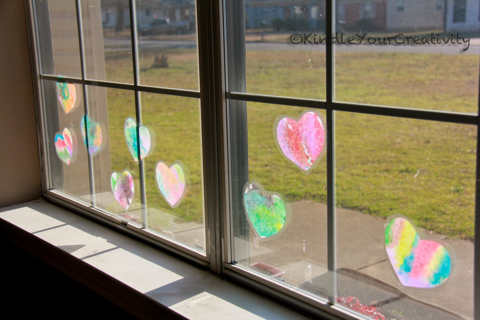 Kindle Your Creativity Valentine Window Cling Hearts