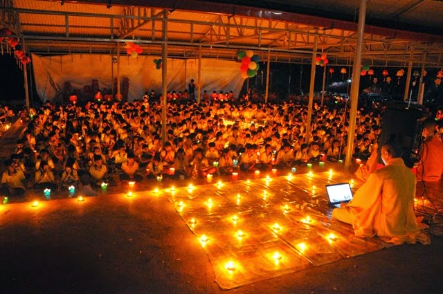 chùa hoa khai,khóa tu mùa hè,đăk nông,thắp nến,tri ân
