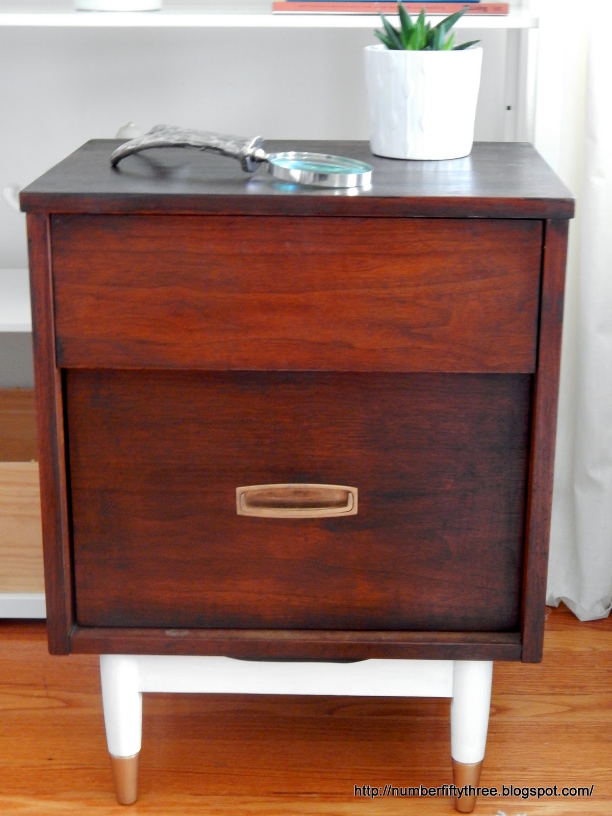 Number FiftyThree Painted & Stained Mid Century End Tables