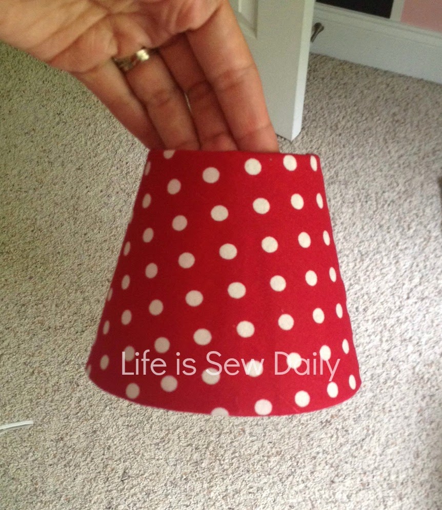 Life is {Sew} Daily How to Cover a Lampshade with Fabric