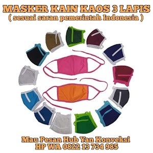 Masker Kain Kaos 3 Lapis