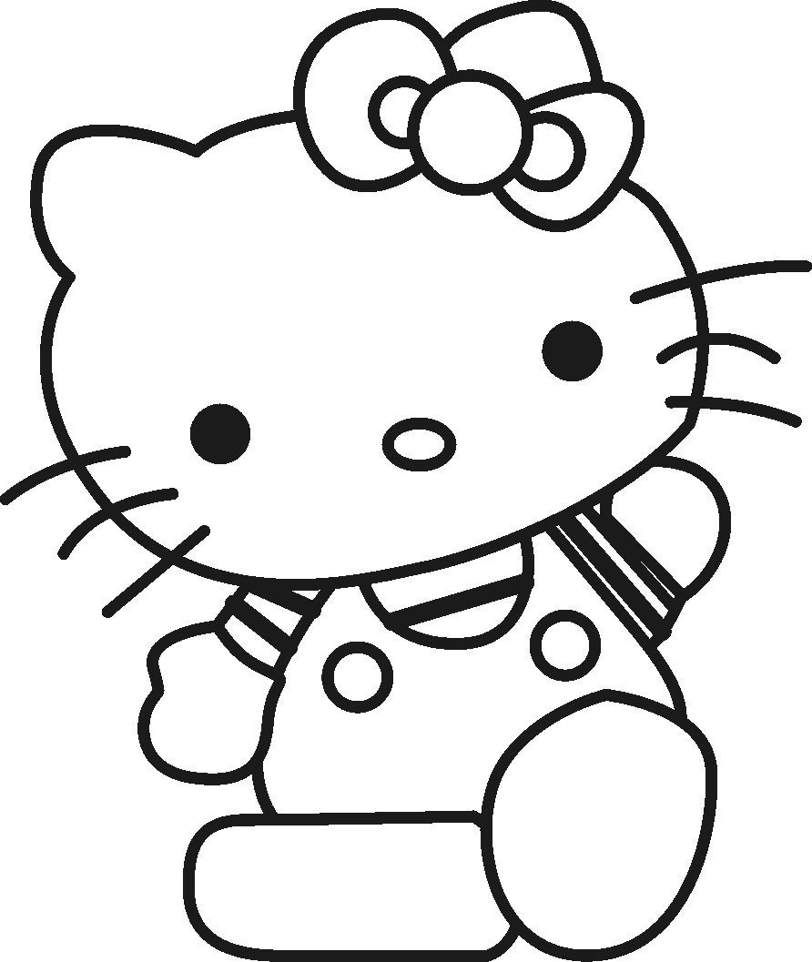 Free Coloring Pages For Kids: Hello kitty coloring sheet