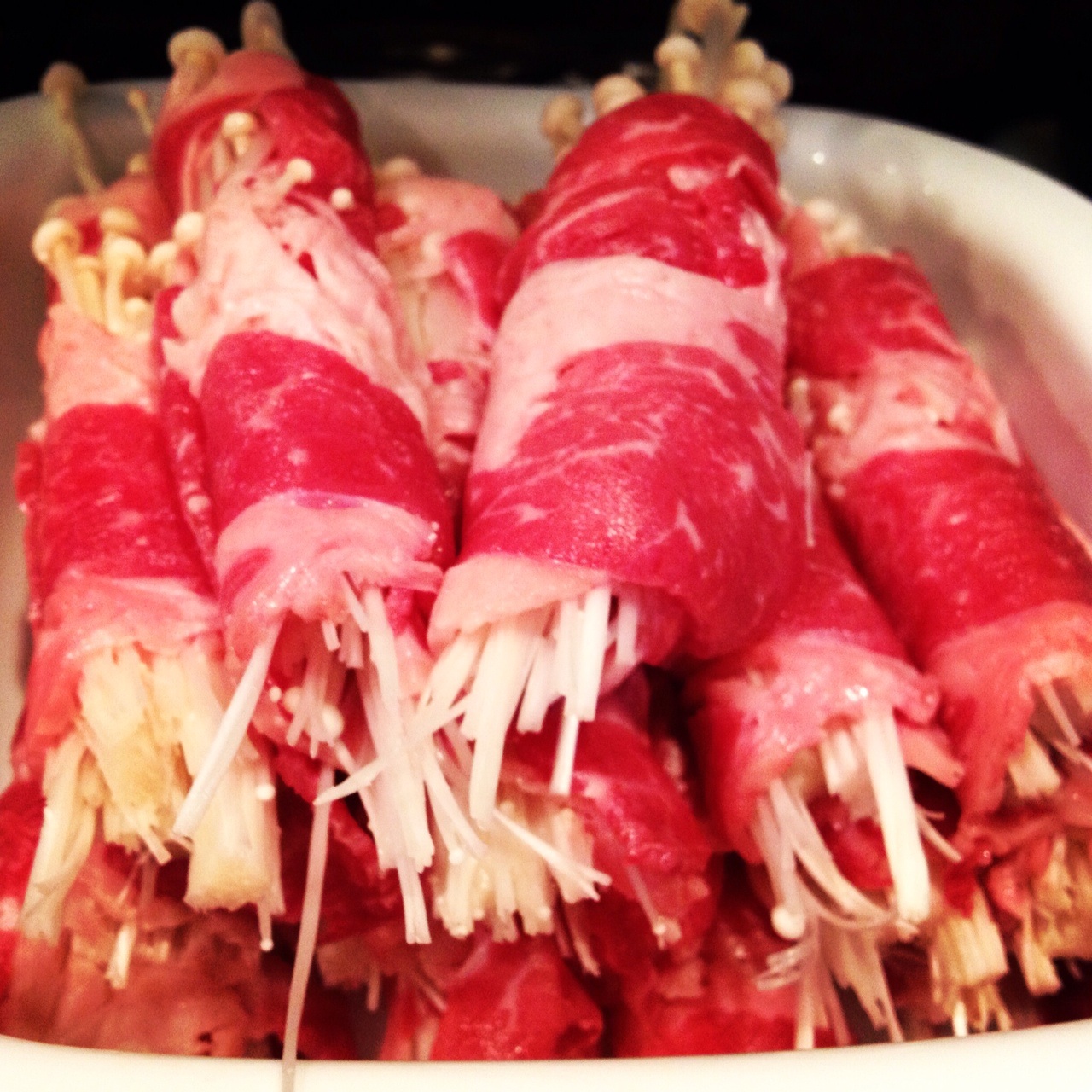 The Adventures of Hammer and Potato Enoki Mushroom Wrapped Beef