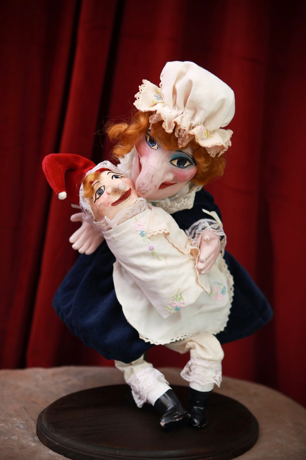 Netherworld Oddities Antique reproduction Punch and Judy puppet dolls Hand sculpted OOAK
