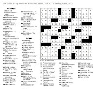 Suitable for moviemaking The New York Times Crossword in Gothic: 04.09.13 — Go On Ahead!