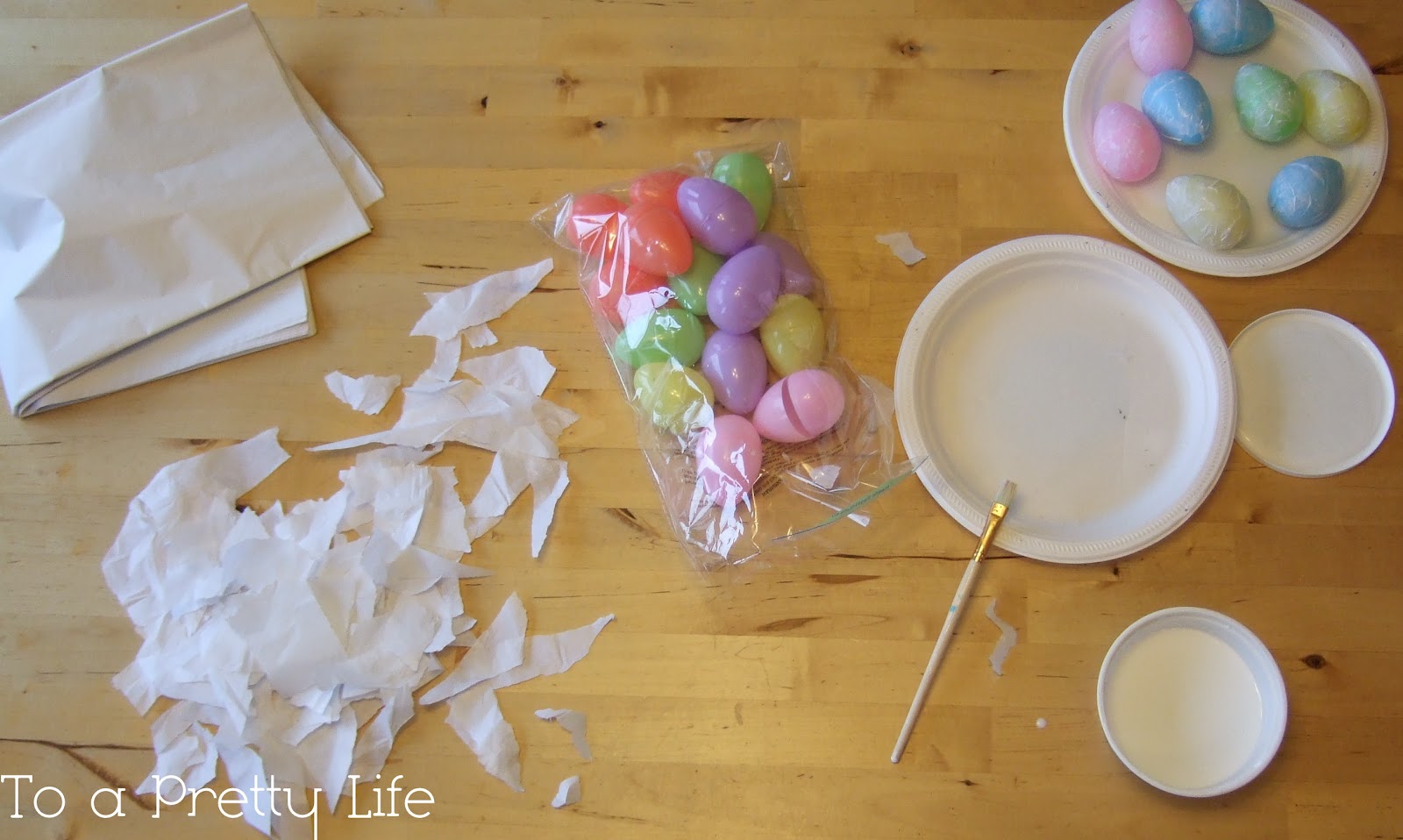 To a Pretty Life Faux Papier Mache Eggs Tutorial