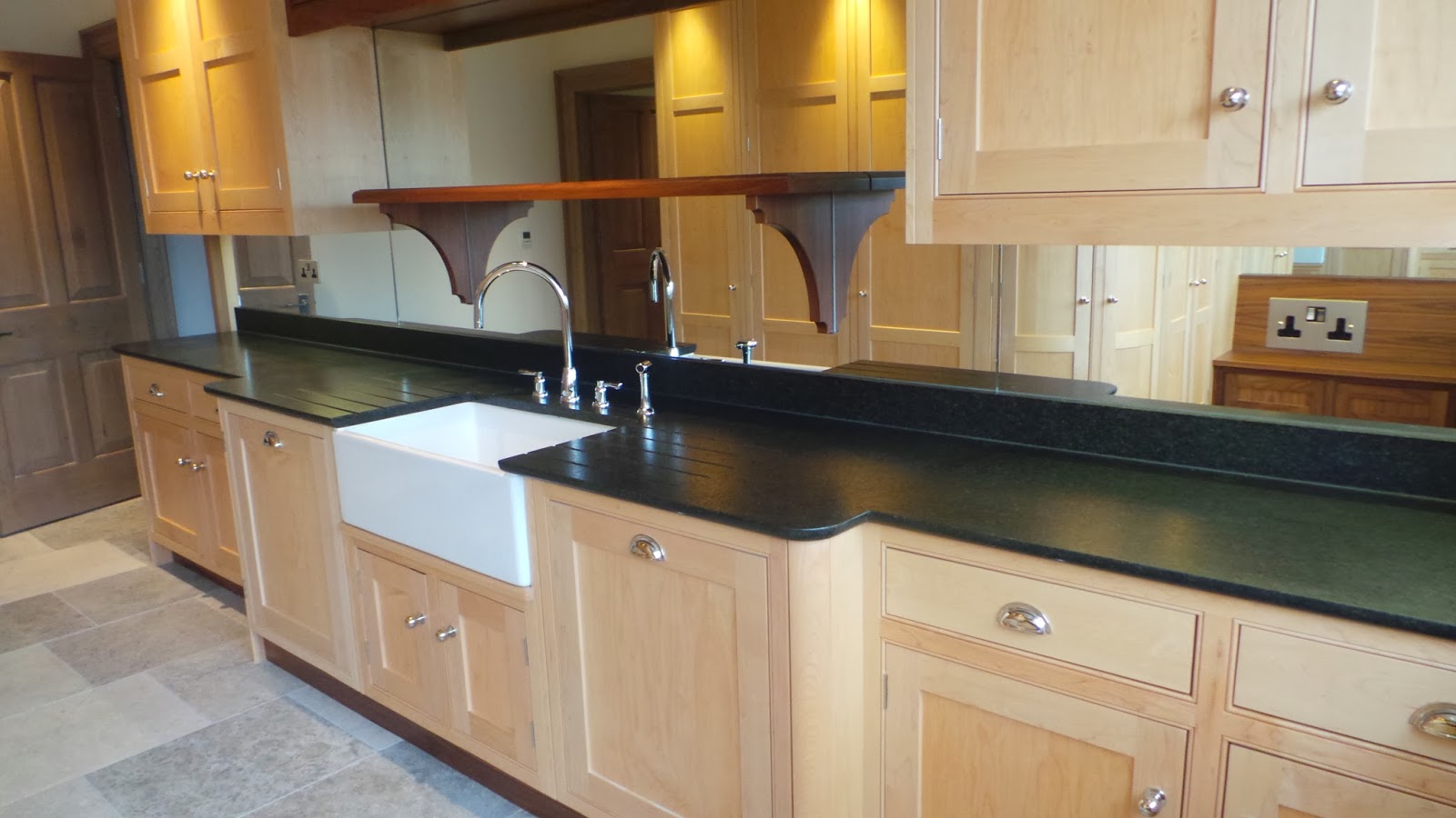 Capital Granite Black Pearl Granite With Leather Finish Bianco
