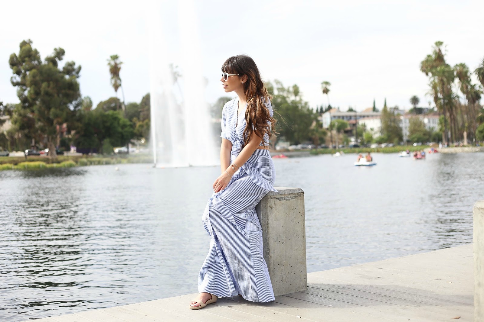california, chic, diy, echo park lake, french style, hat, lookbook store, Los Angeles, outfit of the day, Stiletto Beats, eugenia kim, do not disturb hat, au revoir, au revoir hat