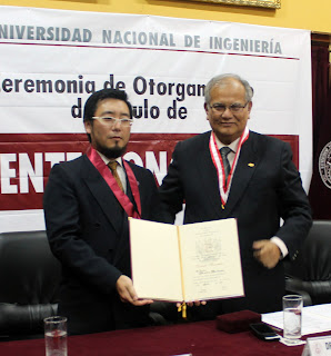 UNI entregó título de Docente Honorario al Dr. Marino Morikawa por sus contribuciones al medio ambiente